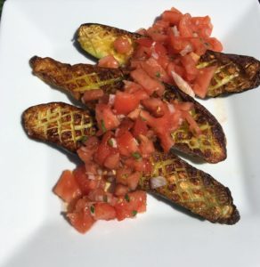 Roasted Zucchini with Sauce Vierge