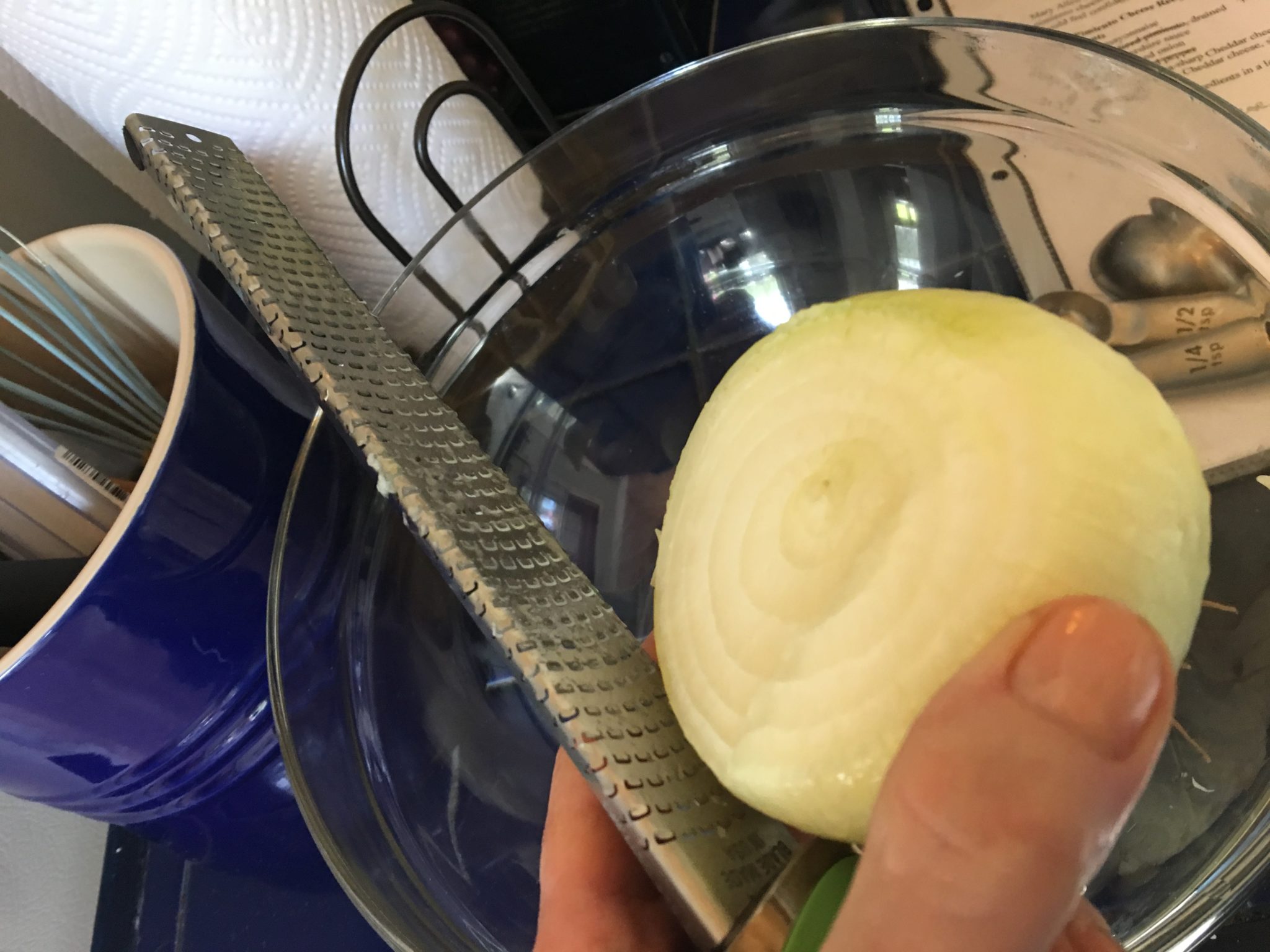 Onion and Microplane grater