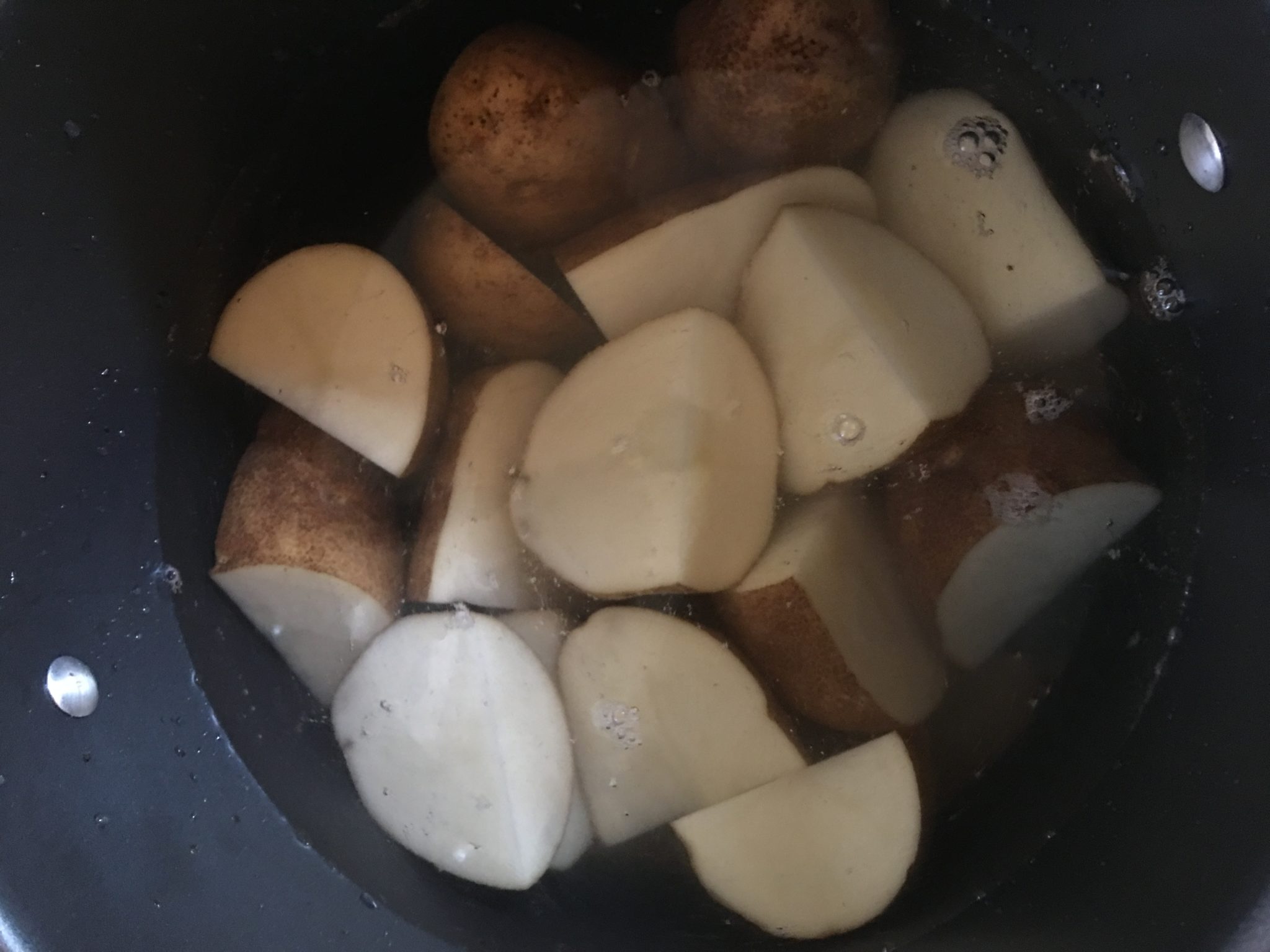 Pot full of potatoes