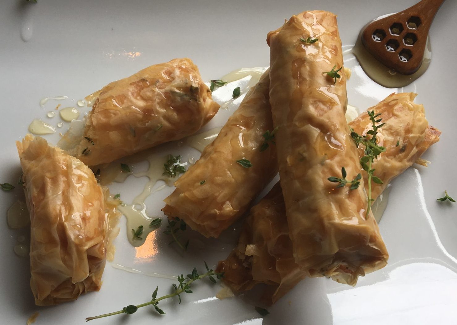 Goat Cheese Baked in Filo with Thyme