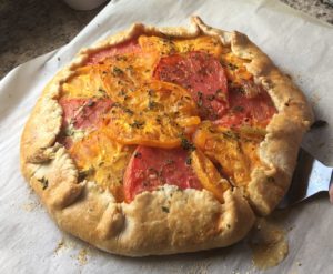 Rustic Tomato Tart with Goat Cheese, Honey and Thyme