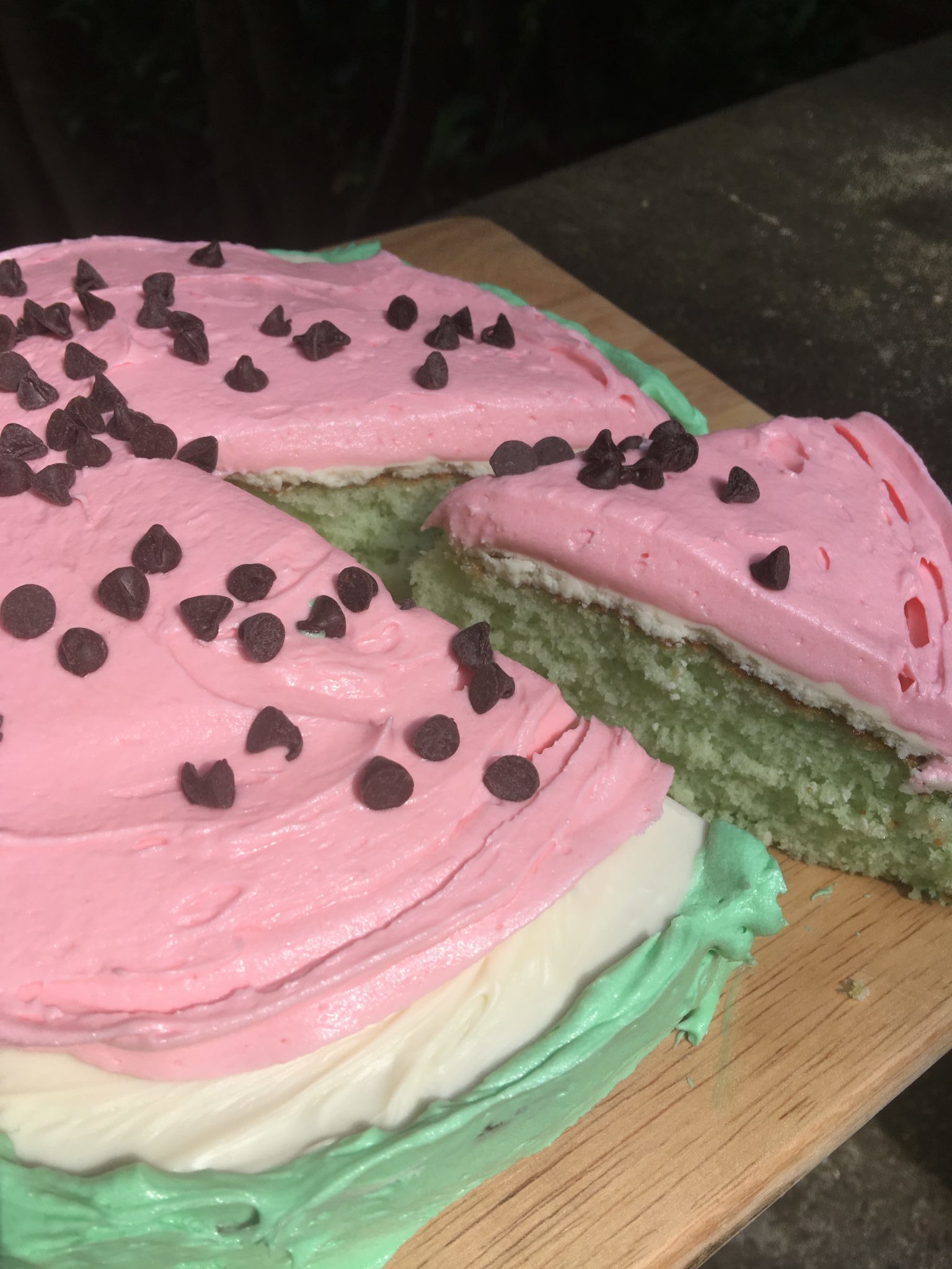 CAke that looks and tastes like Watermelon