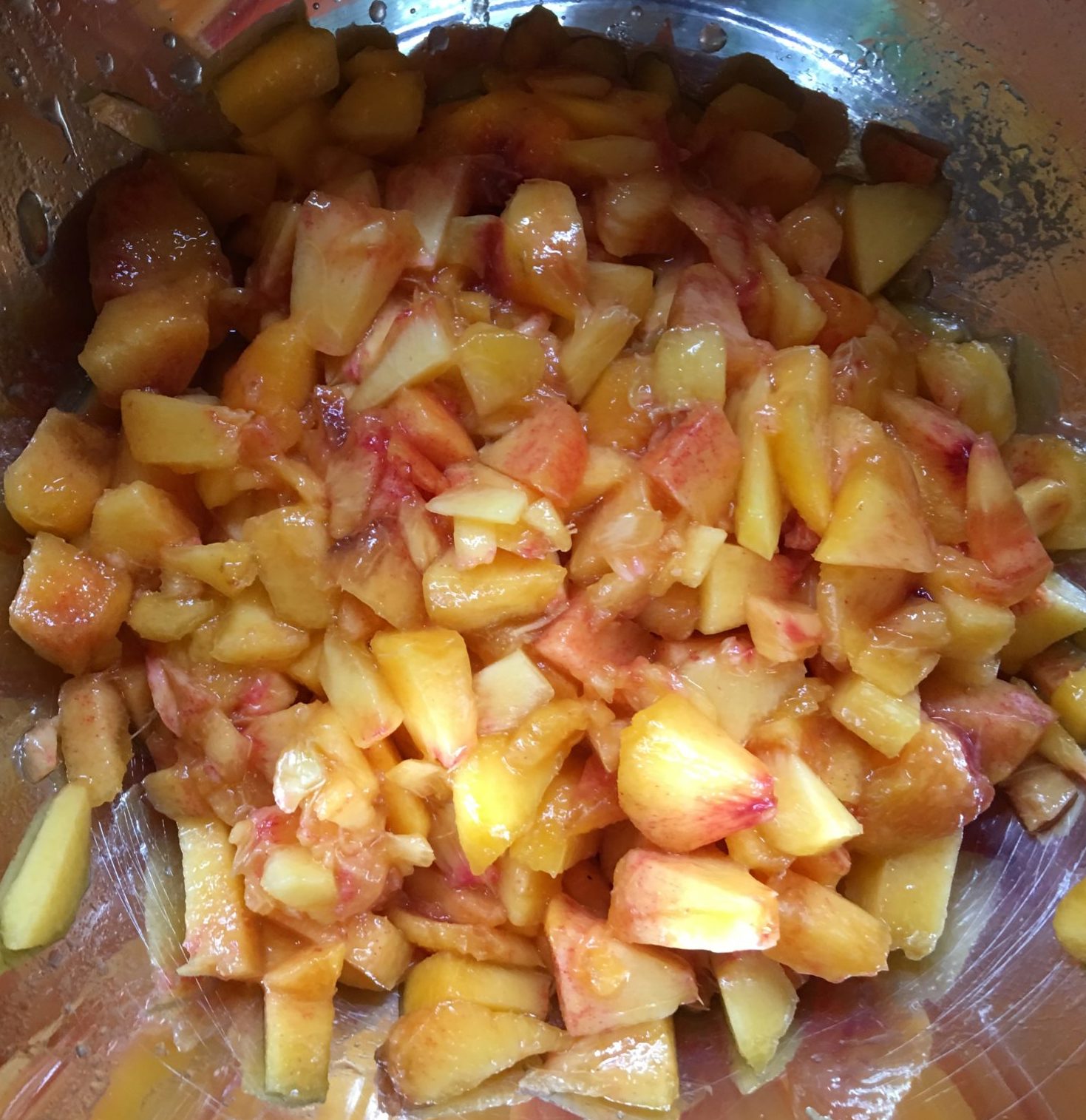 Diced fresh peaches