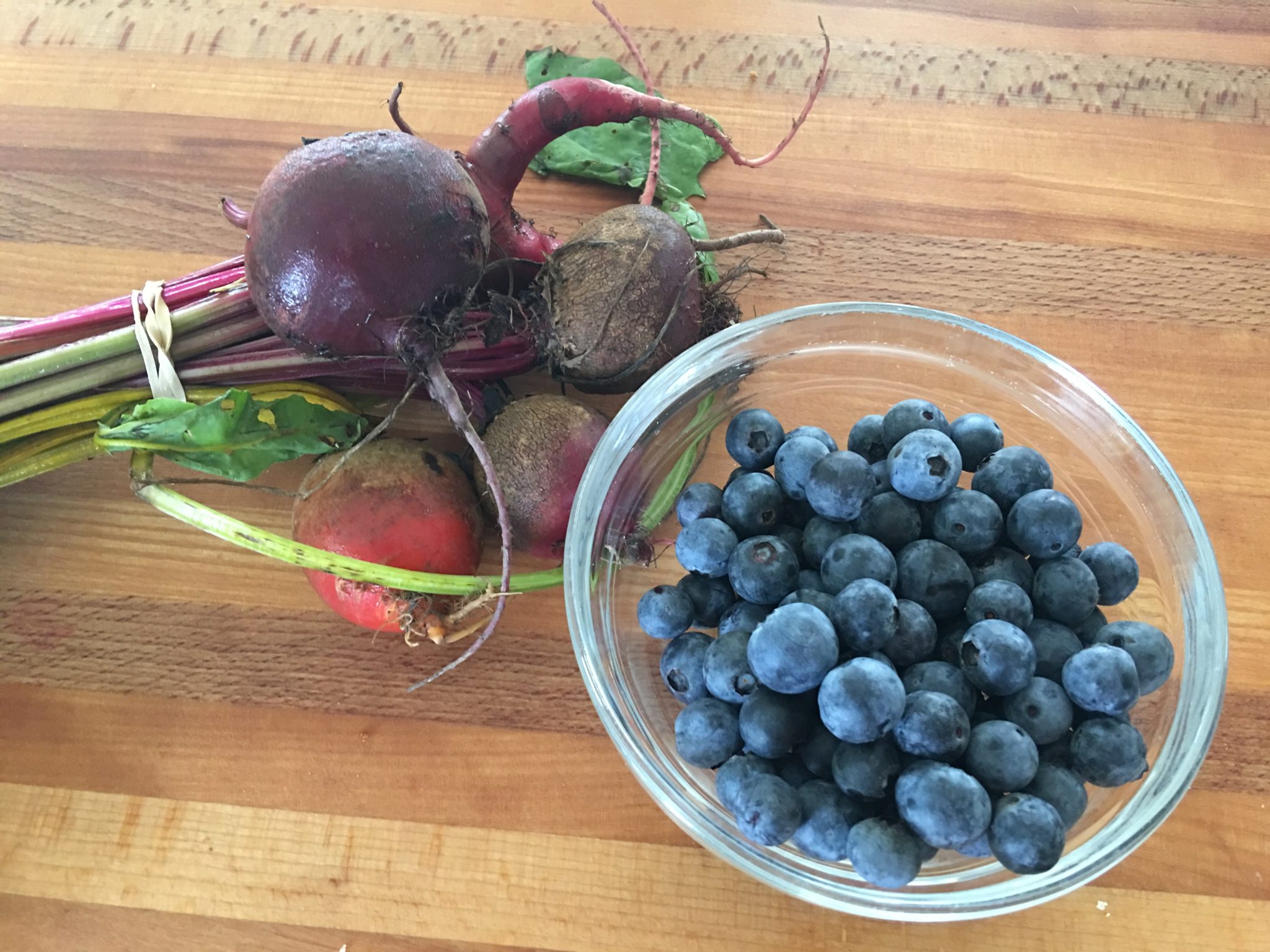 Blueberries and beets