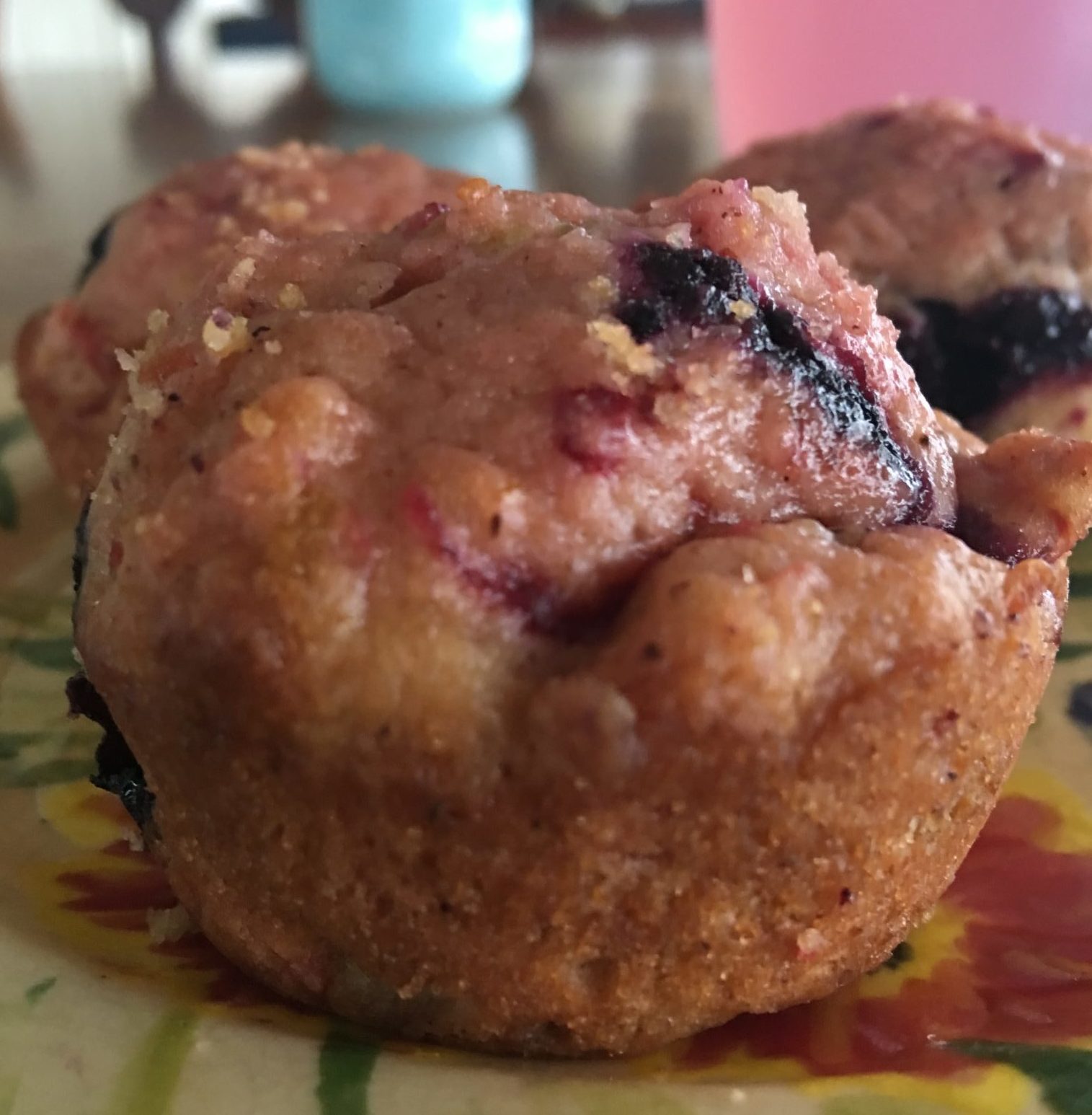 Beet and Blueberry Muffin