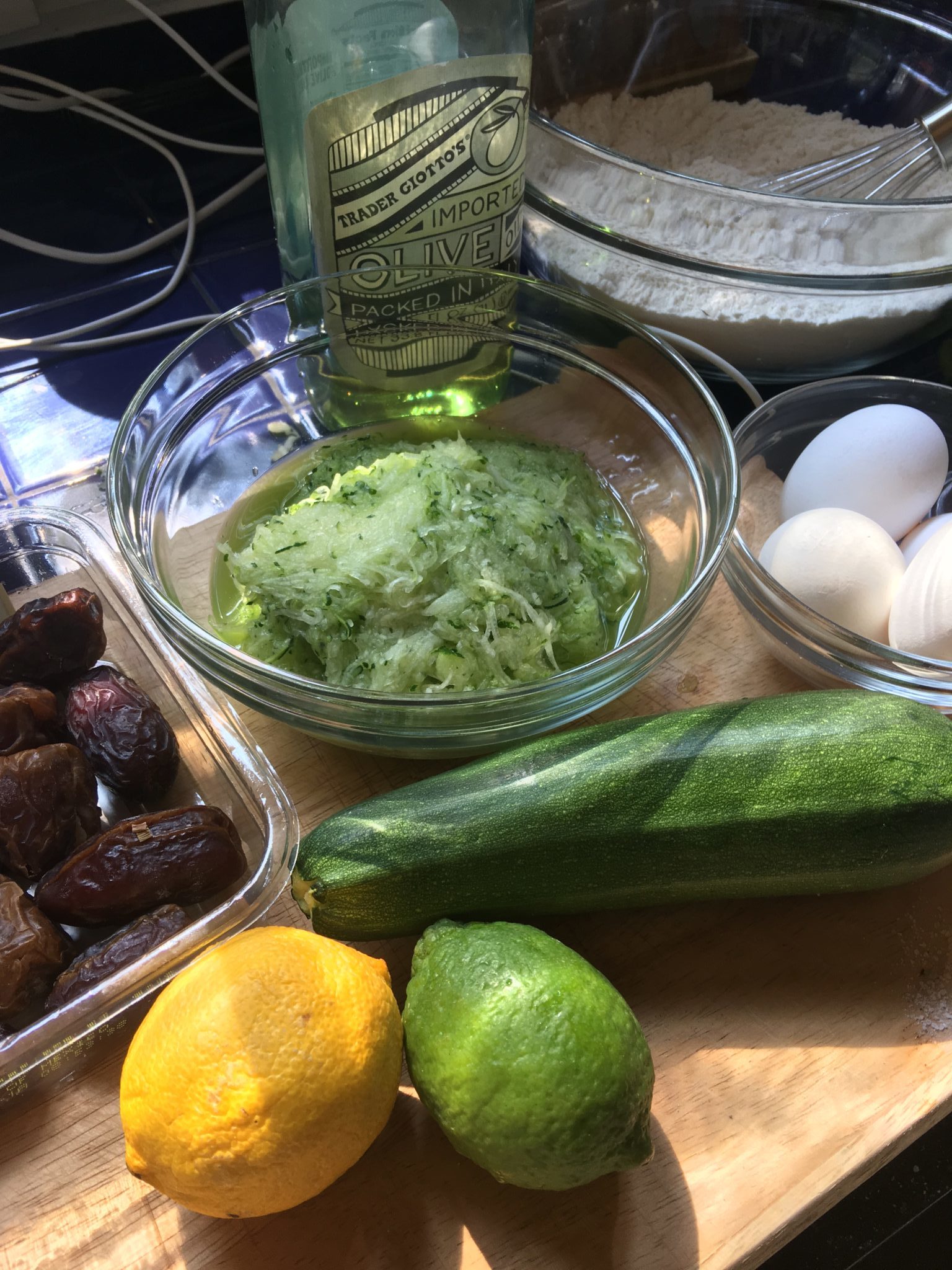 Ingredients for zucchini bread