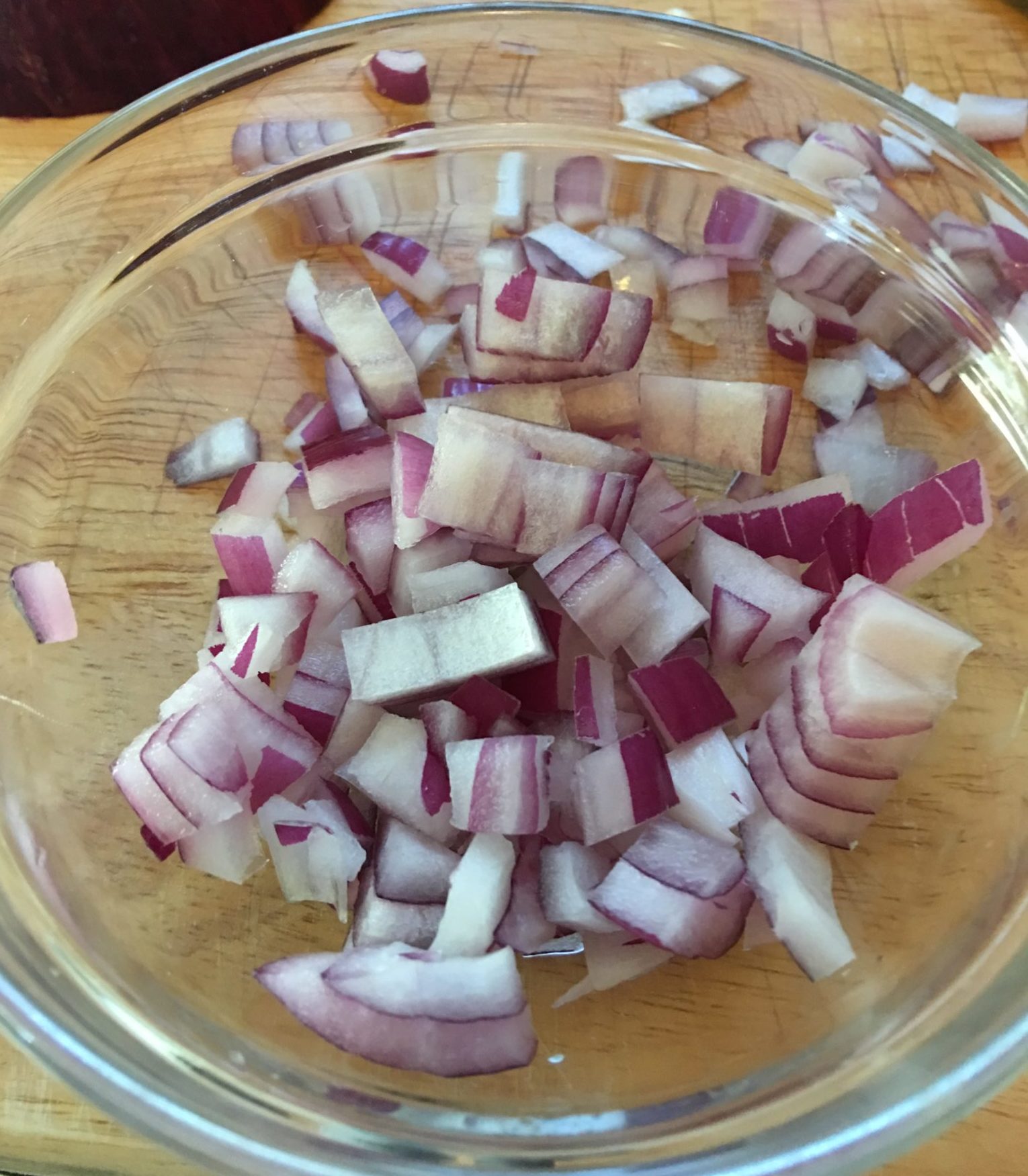 Red onion, diced