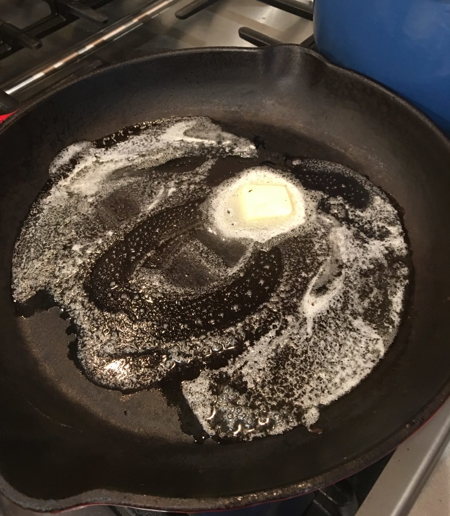 Melting butter in a pan