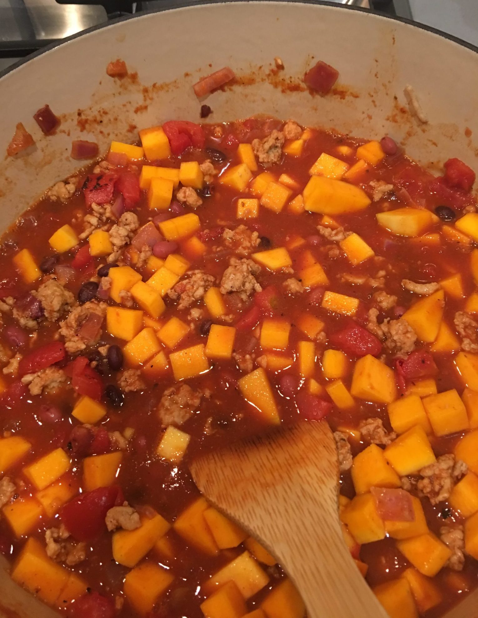 Butternut Squash and Chicken Chili