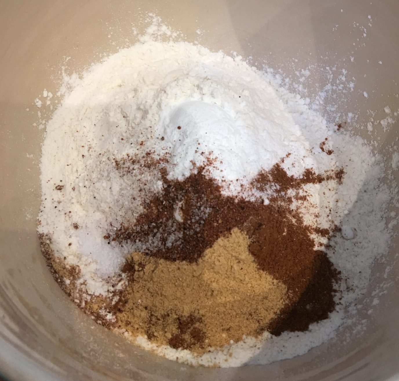 Dry ingredients for spiced muffins