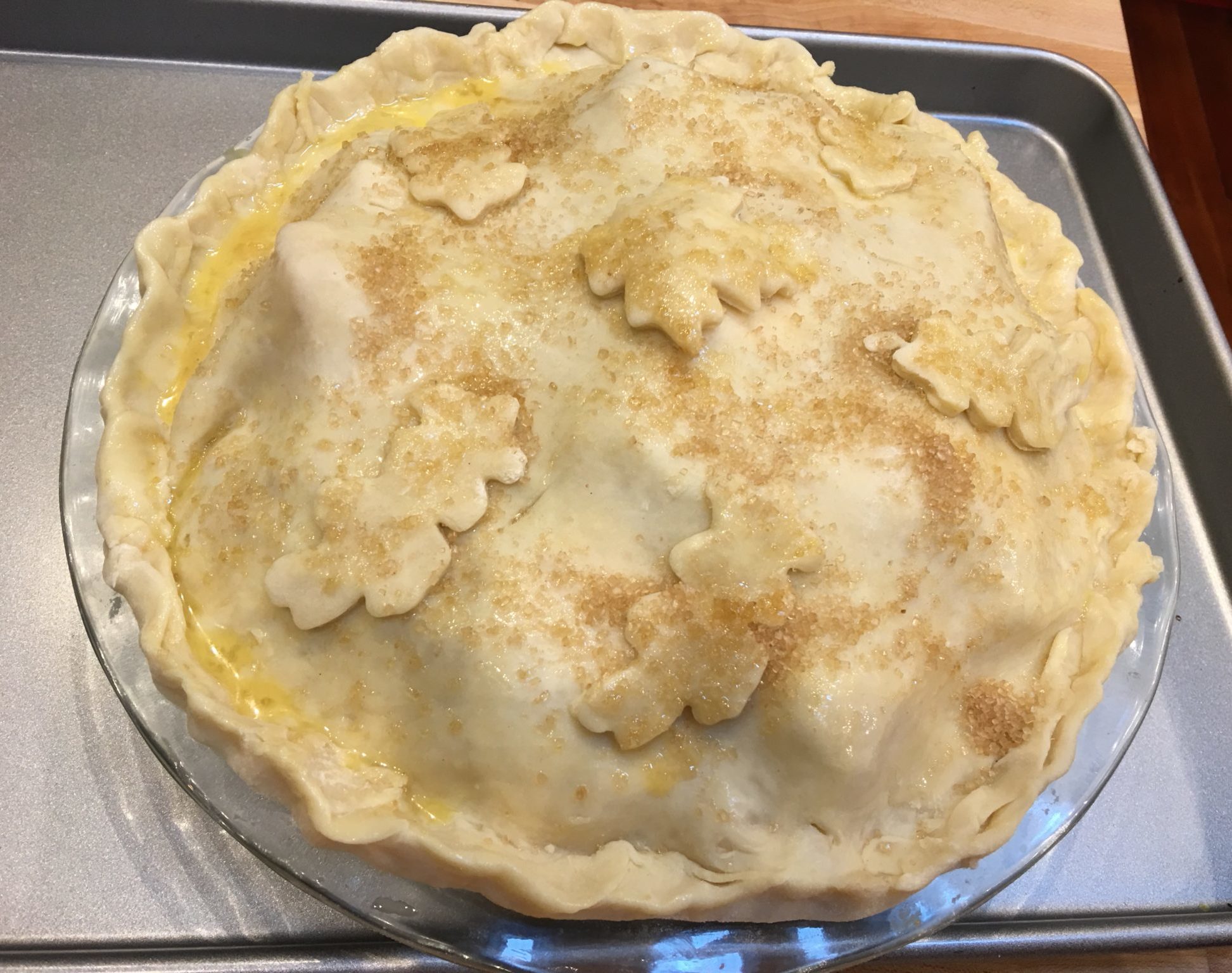 Unbaked apple pie