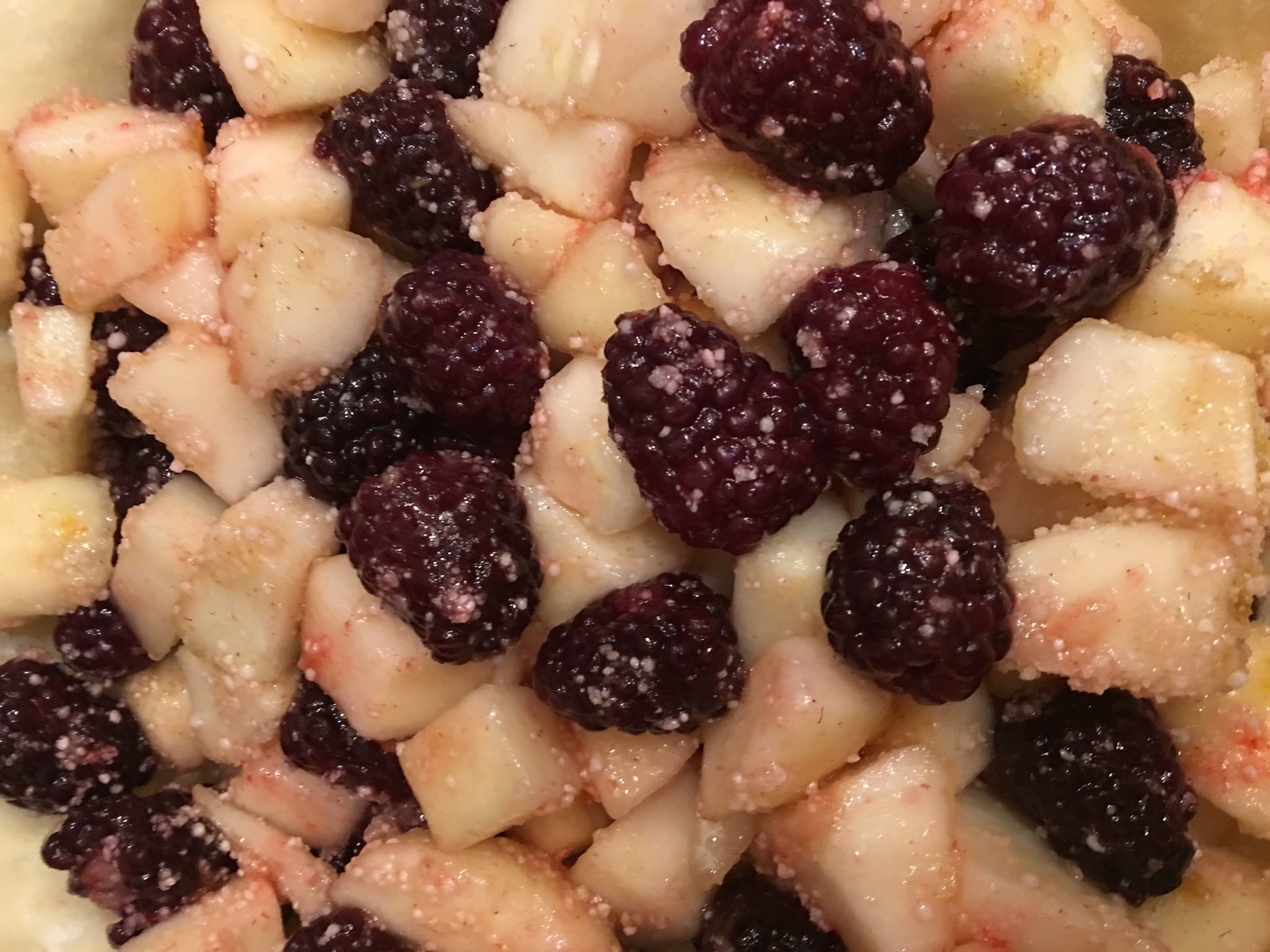 Pears and blackberries