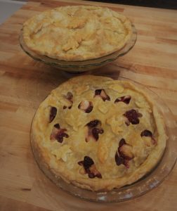 Pear and blackberry pie