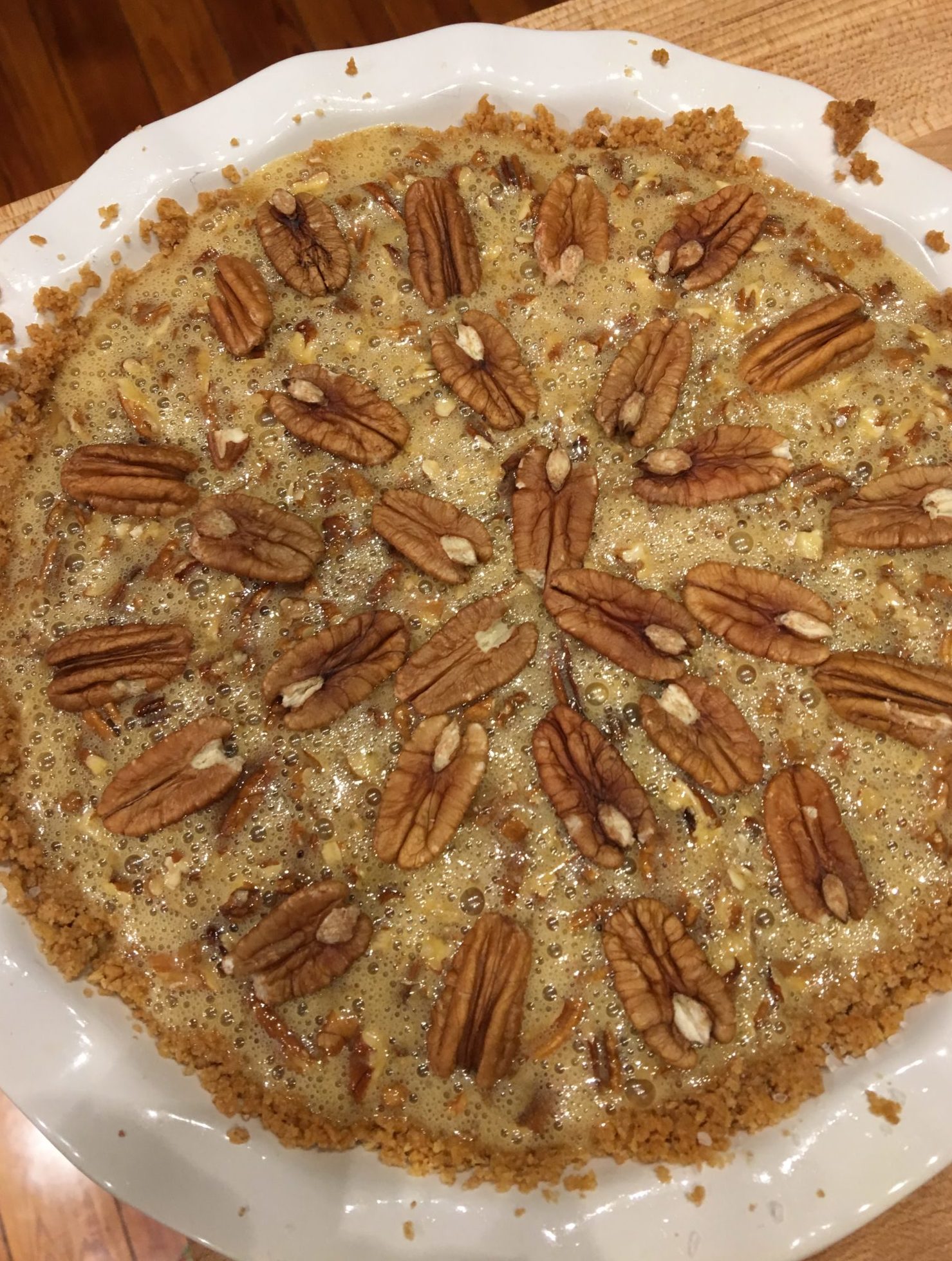 Pecan pie before baking