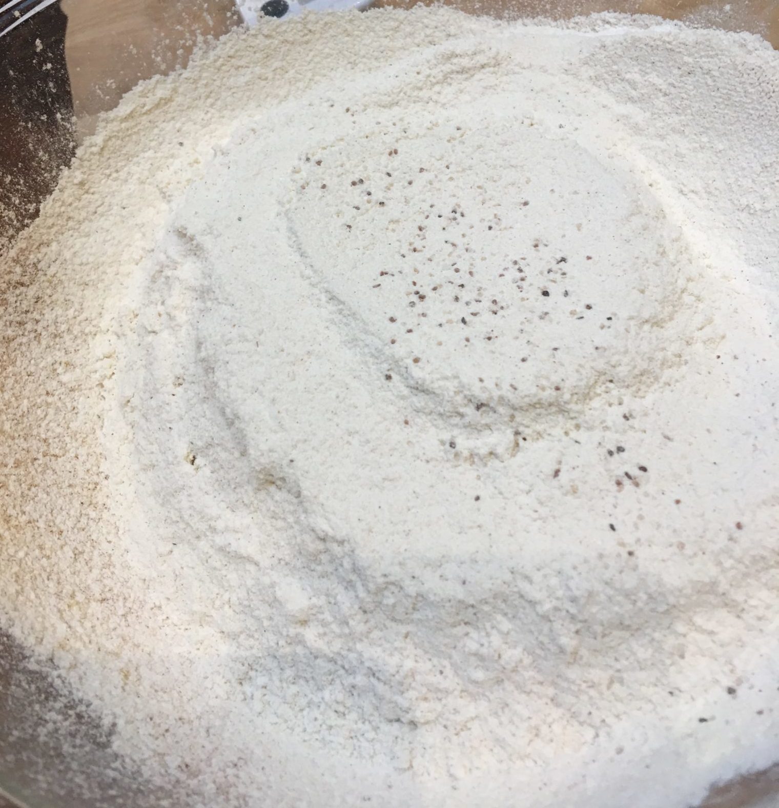 Spices and flour sifted together