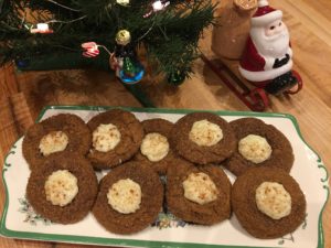 Eggnog Gingerbread Thumbprint Cookie