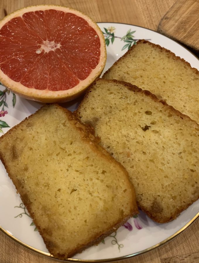 Pink Grapefruit and Ginger Quick Bread