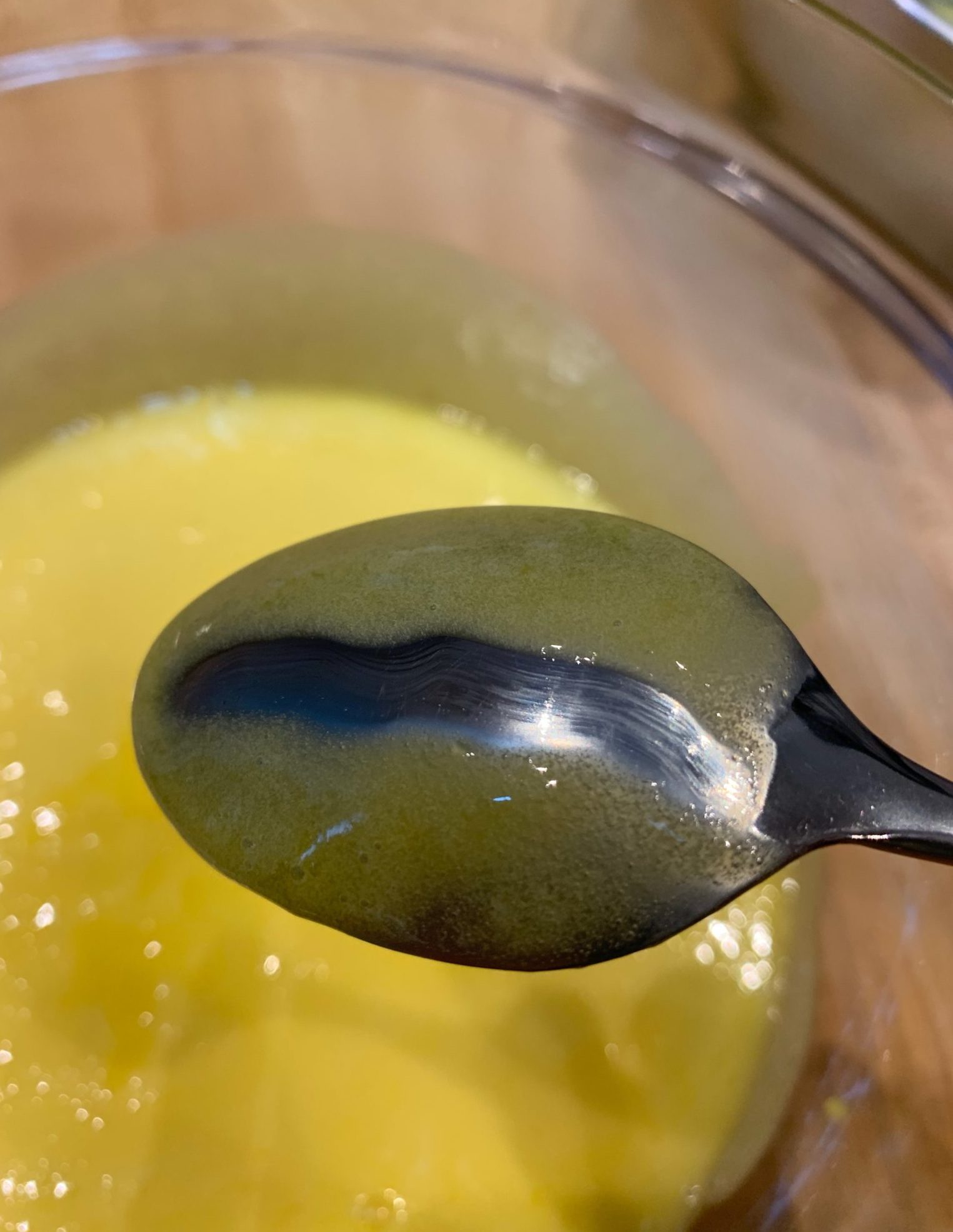 Spoon test for custard