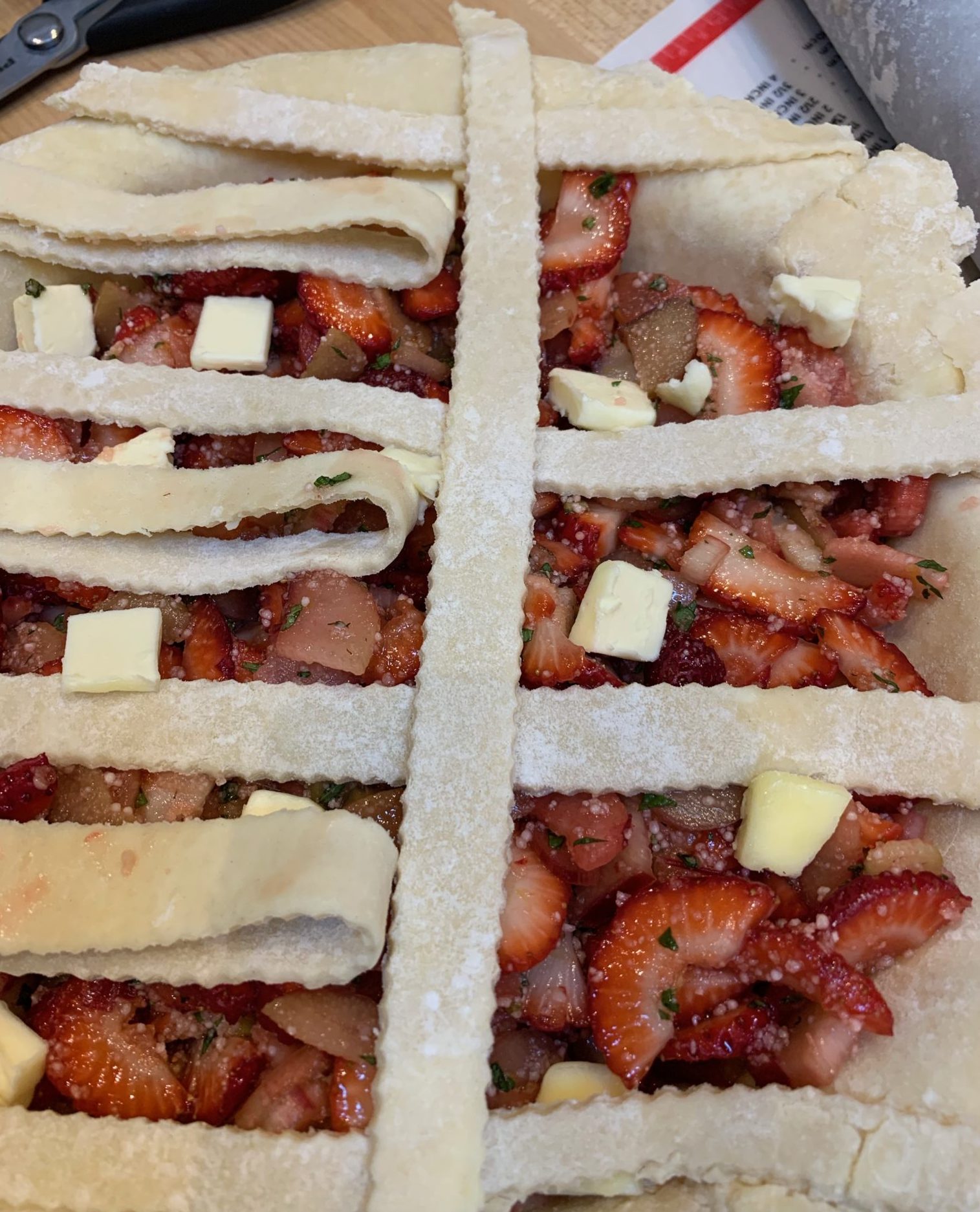 Weaving a pie crust