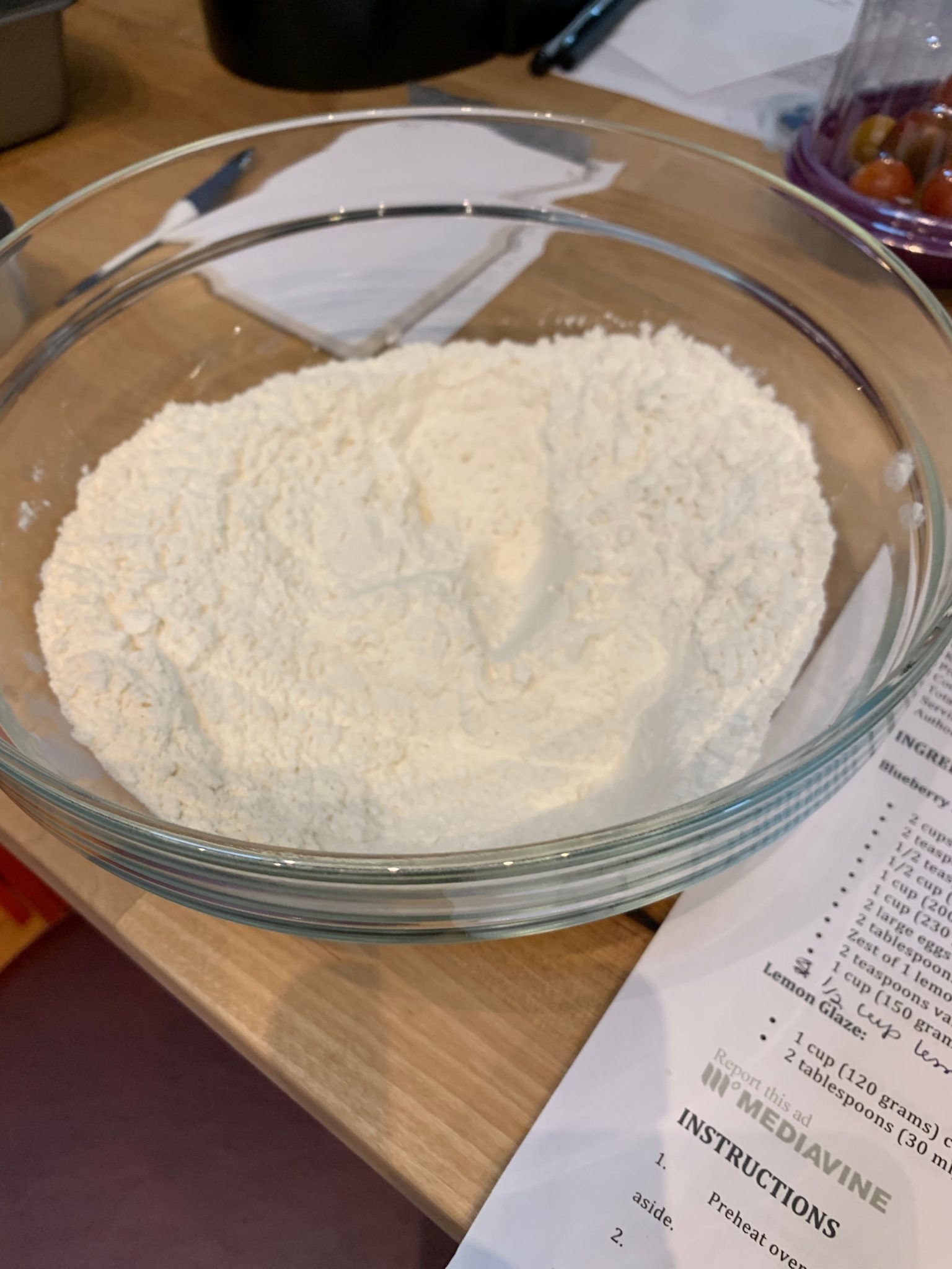 Dry ingredients for Tea Bread