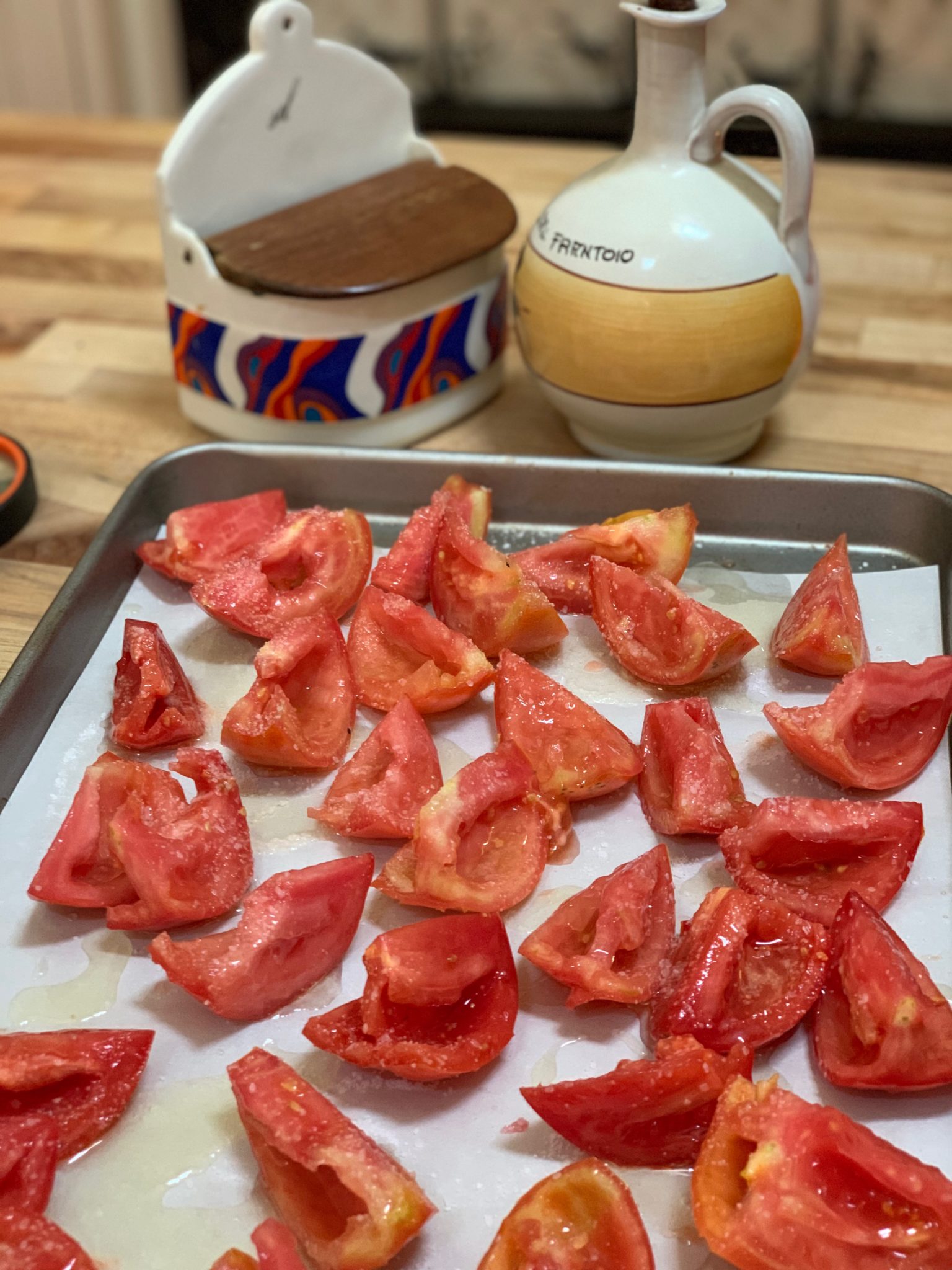 Tomatoes ready to slow roast