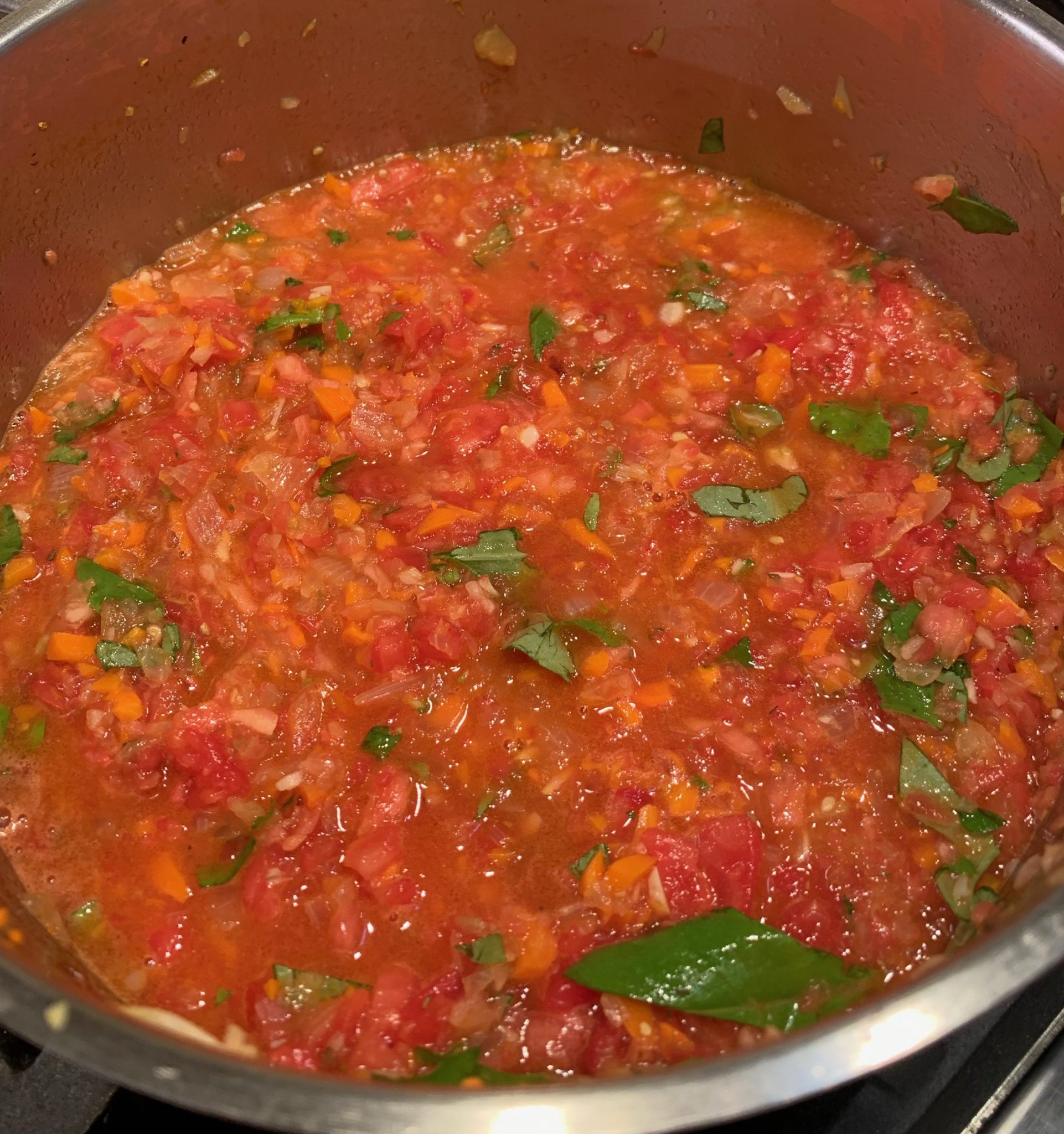 Thickened marinara sauce