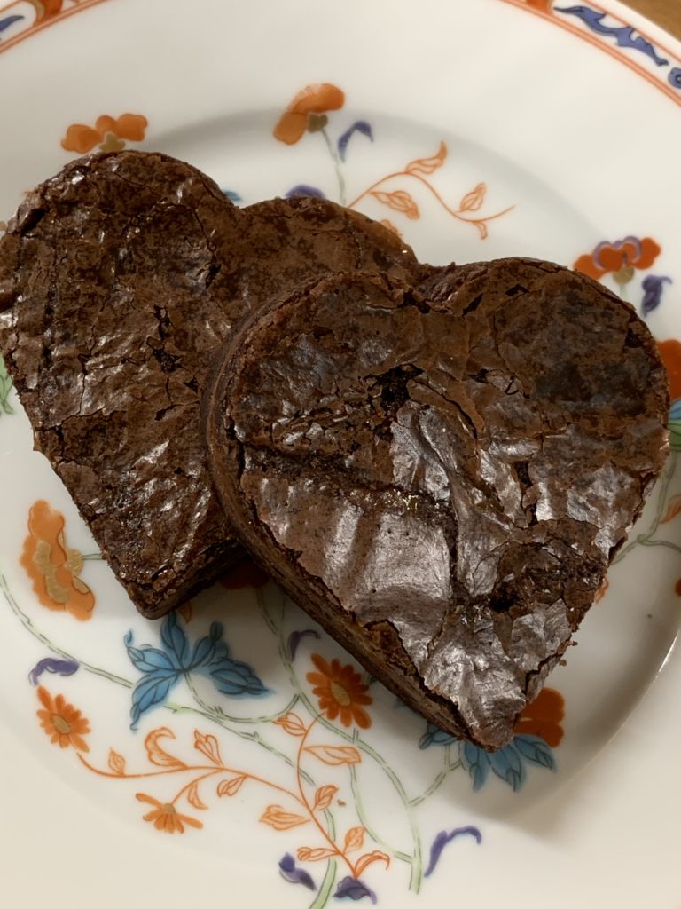 Heart shaped brownies