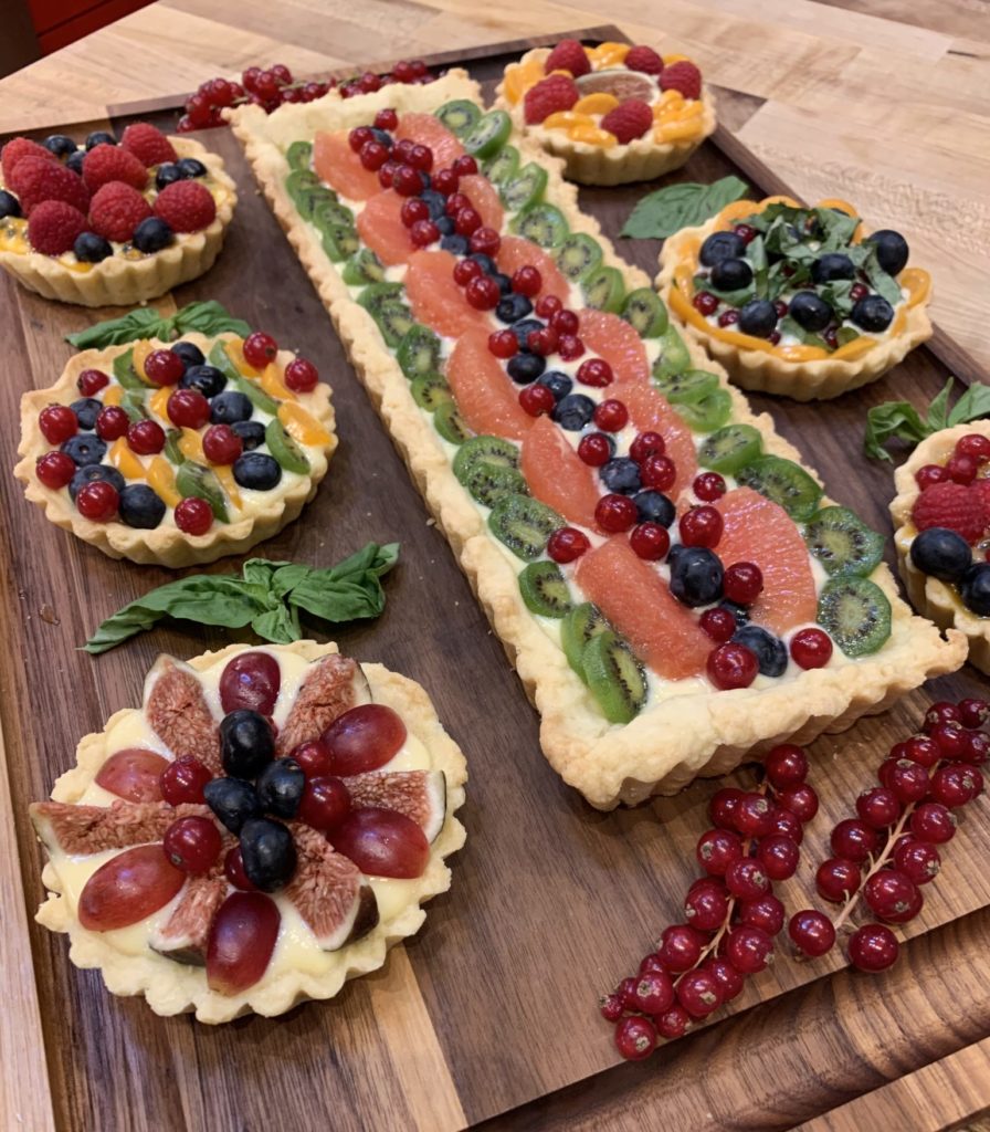 An array of fruit tarts
