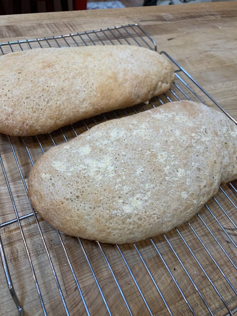 Two loaves of Ciabatta 