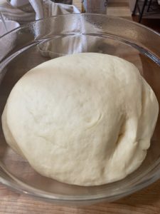 Donut dough after the first rise