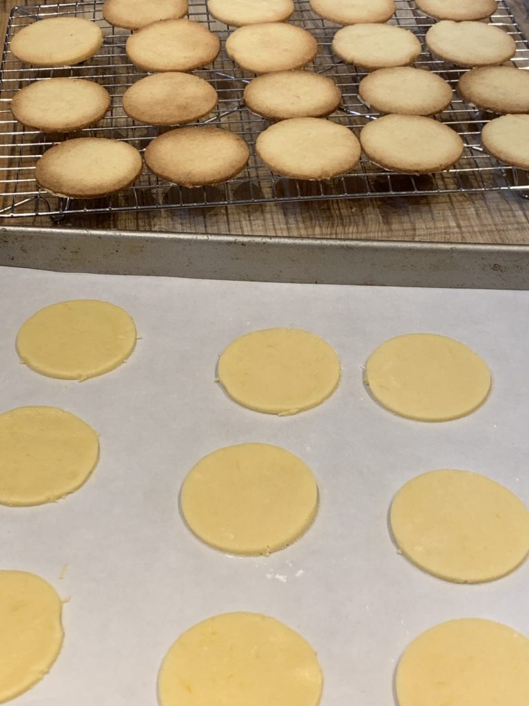 Shrewsbury CAkes before and after baking