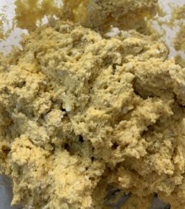 Biscuit dough before kneading