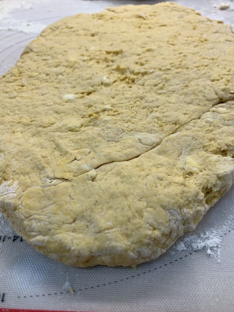 Biscuit dough after kneading