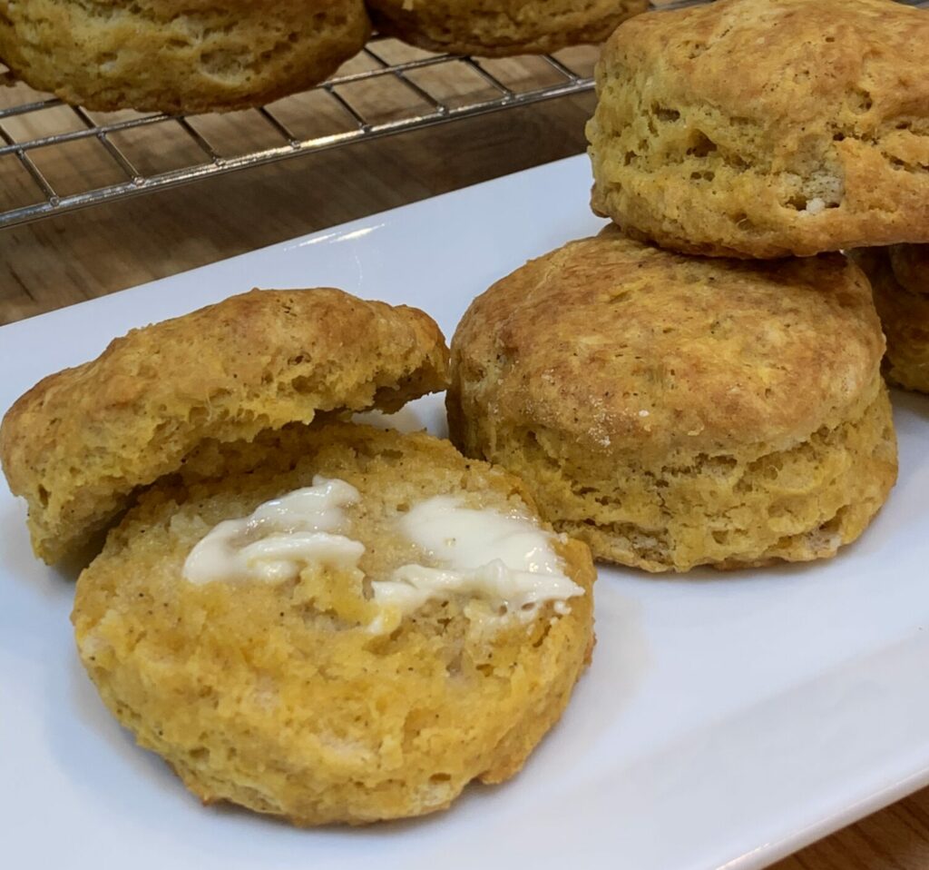 Pumpkin Biscuits with Butter