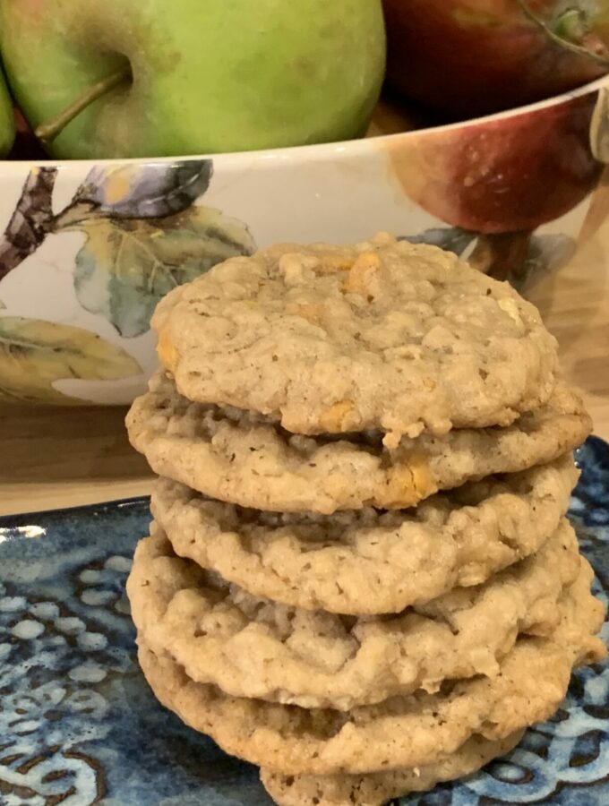 Spiced Oatmeal and Apple Cookies