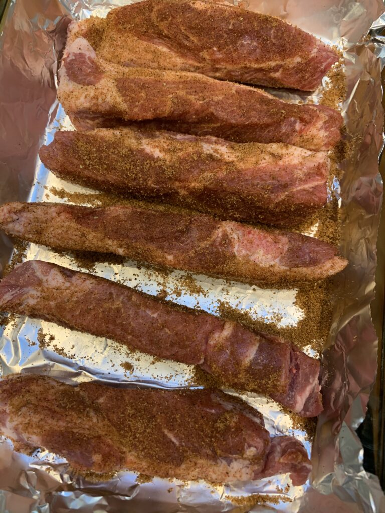 Dry rub on ribs