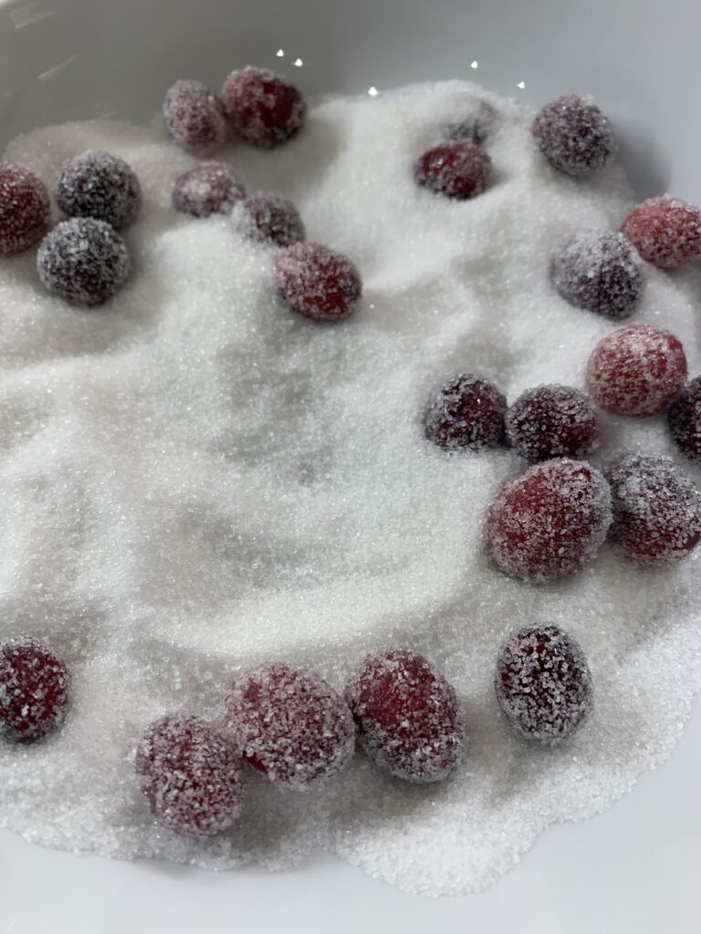 Cranberries in sugar