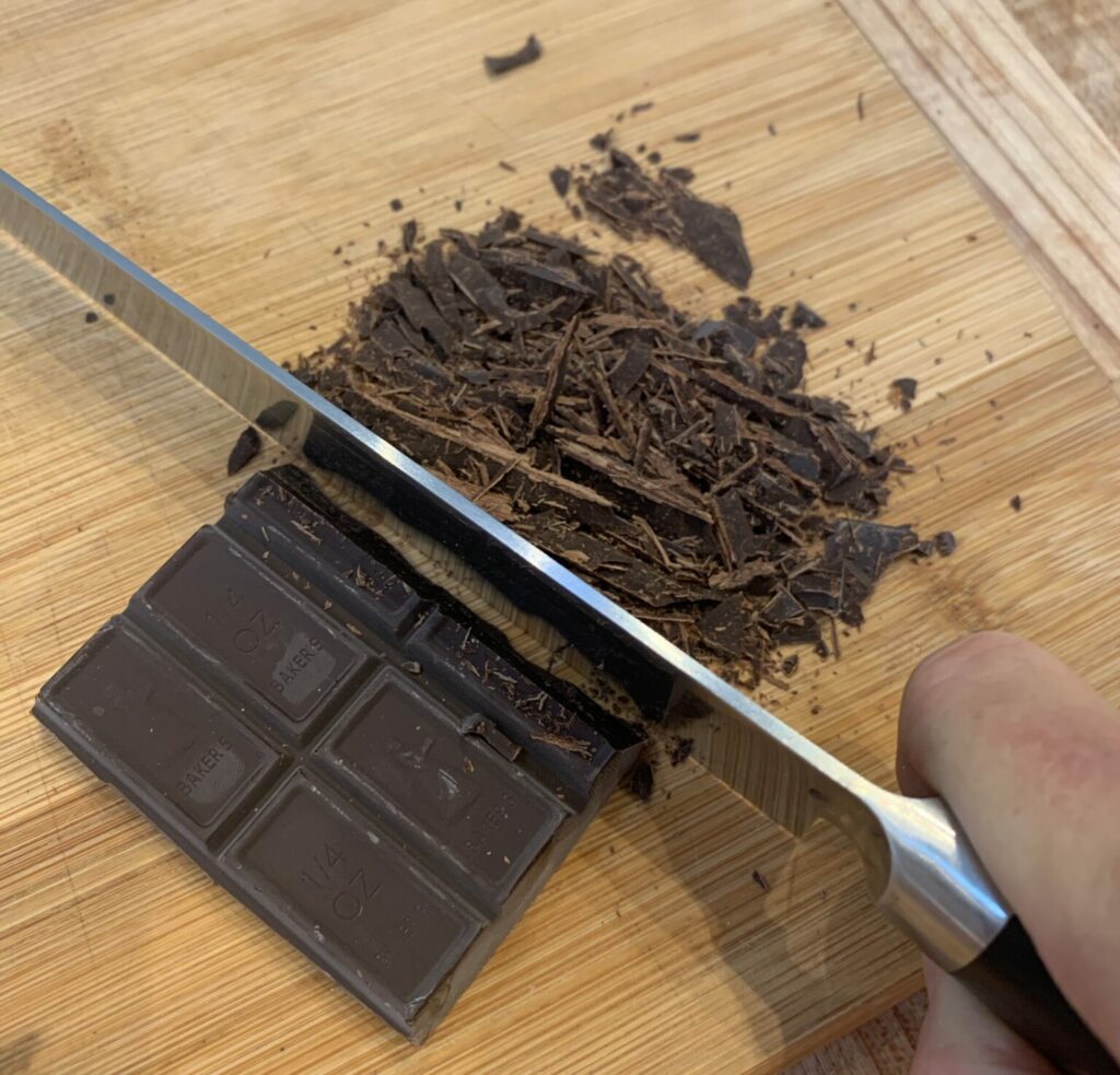 Finely chopped chocolate