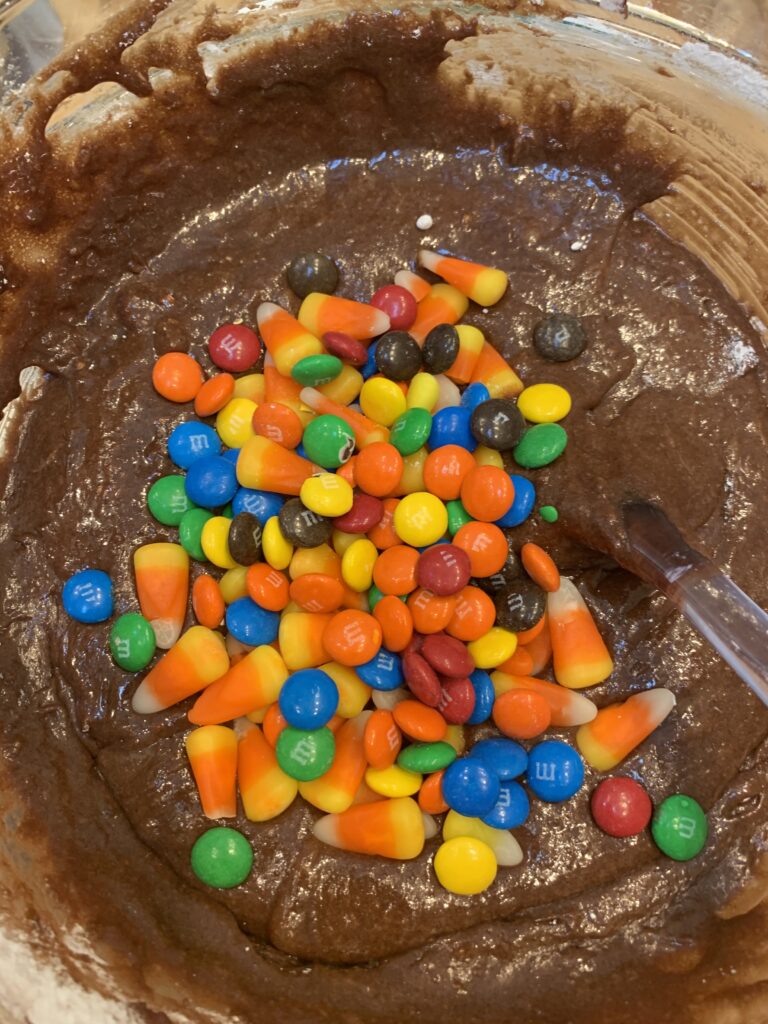 Candy added to brownie mix