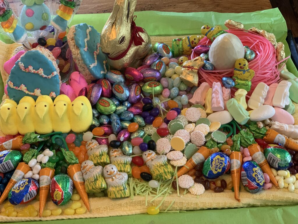 The finished Easter Candy Board