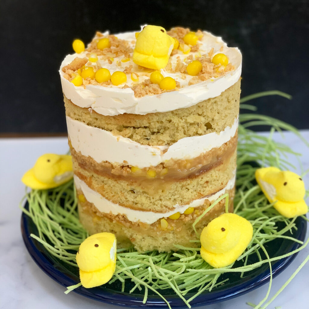 Three layer lemon cake