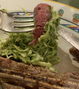 Avocado Sauce Slaw with Steak