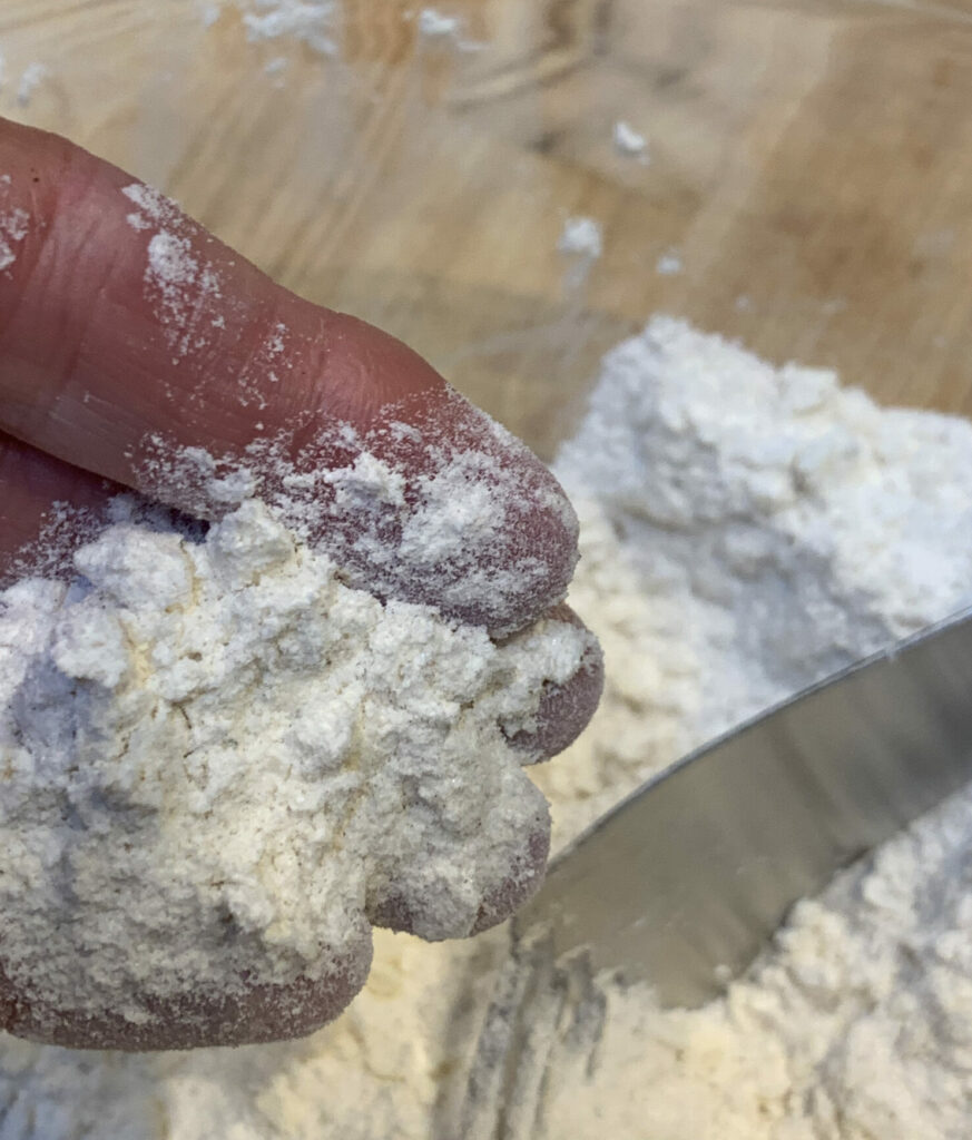 Pea sized butter in flour