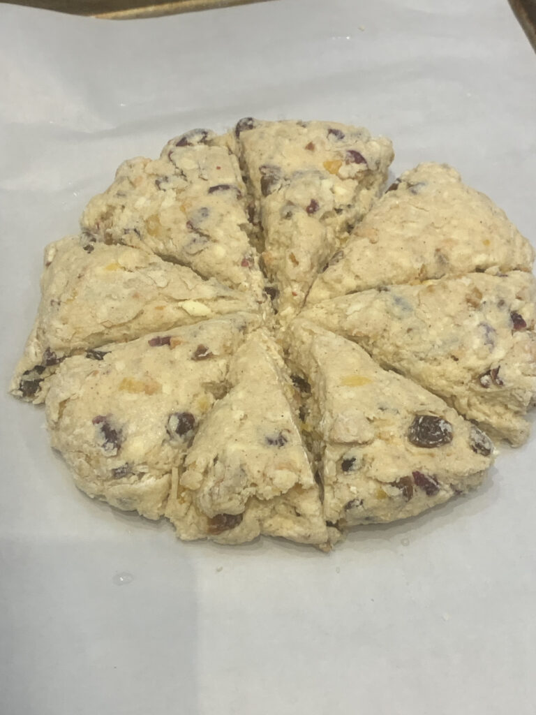 Traditional baking form of scones