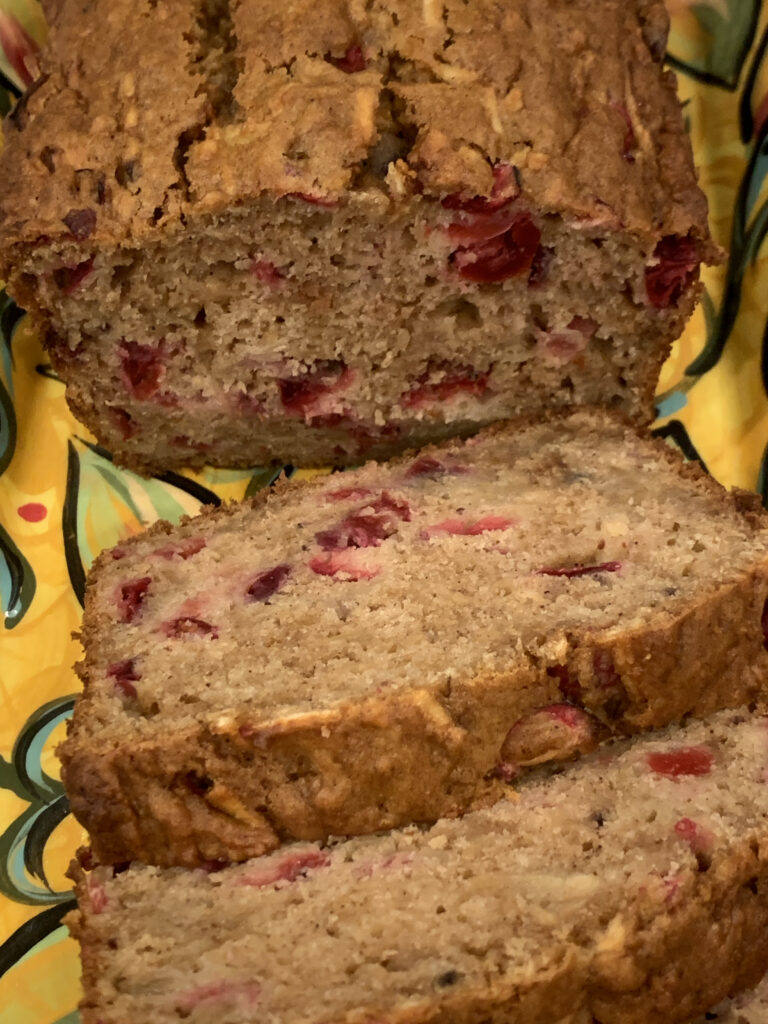 Cardamom Spiced Apple and Cranberry Bread