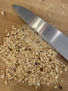Finely chopped haze;nuts