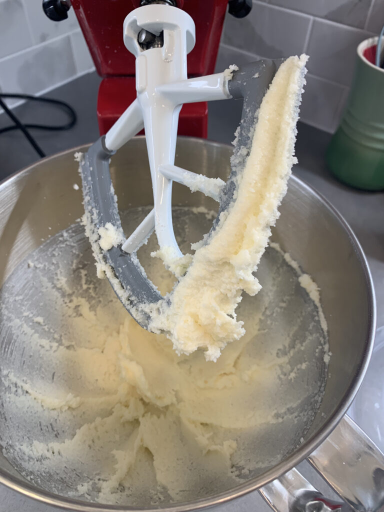 Butter and sugar after 2 minutes creaming