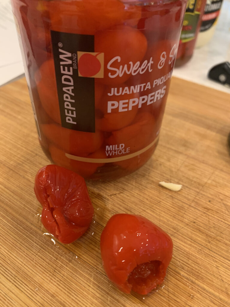 Peppadew peppers in a jar