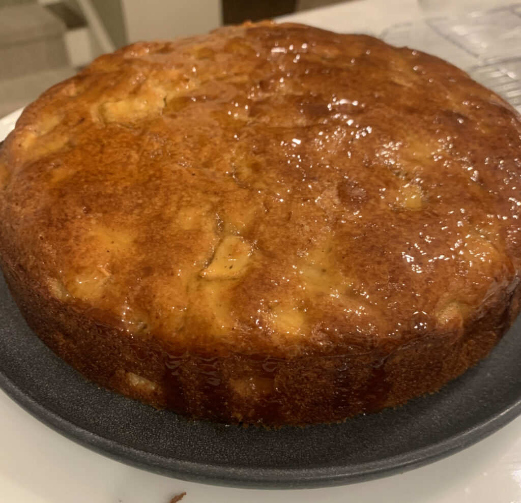 Glazed Greek Apple CAke with Honey and Olive Oil