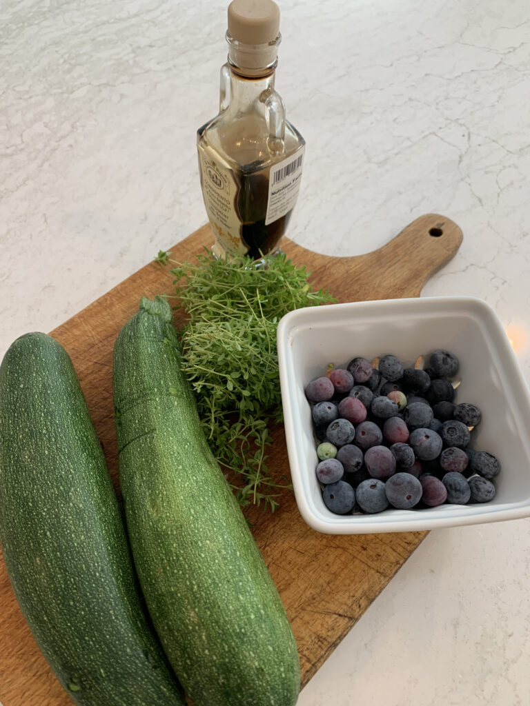 ingredients for blueberry zucchini bread